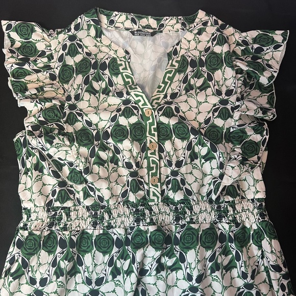 BloomChic Green White  Gray Dress - Picture 2 of 4